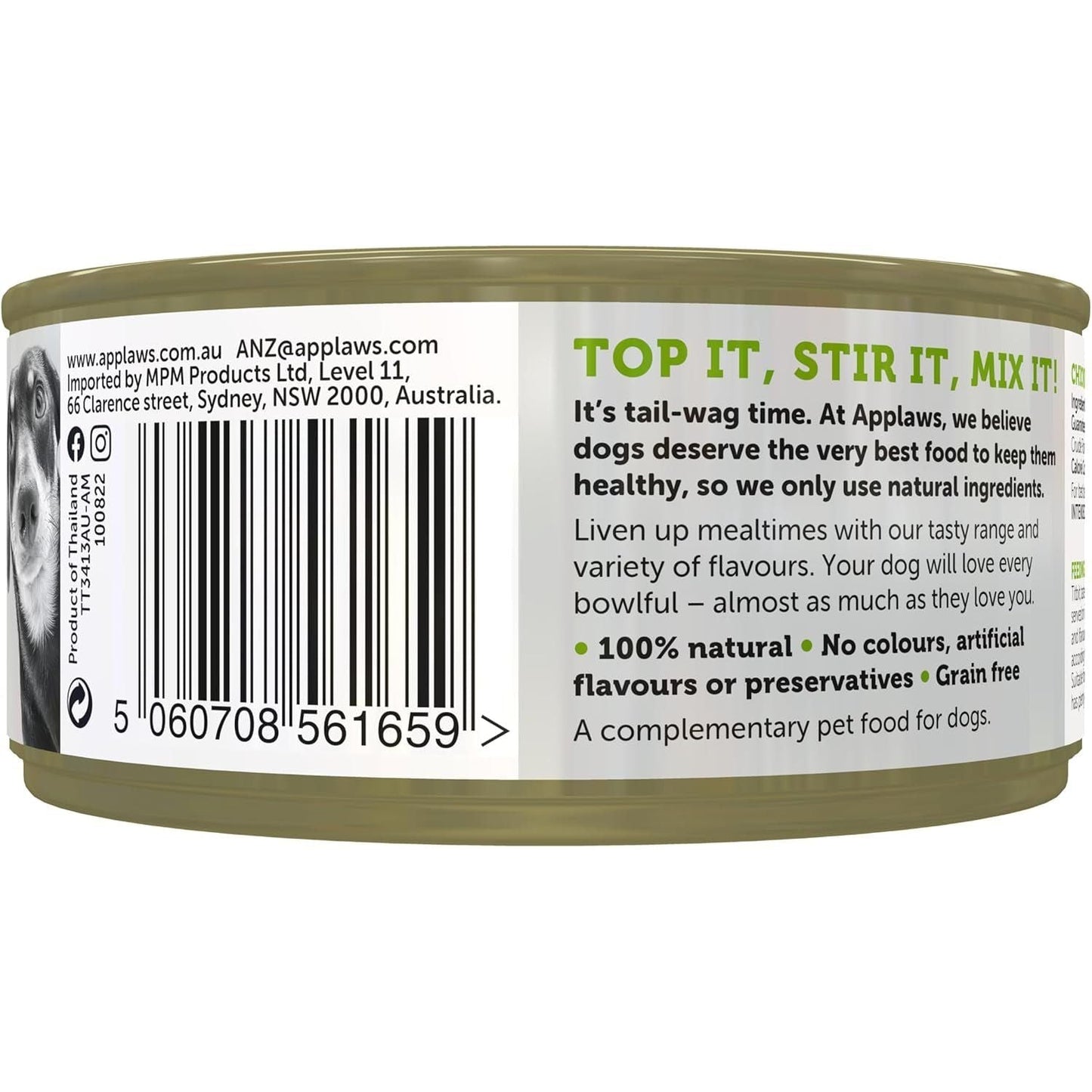 Taste Toppers 100% Natural Wet Dog Food Chicken Breast with Lamb in Gravy Tin 156G (Pack of 16), Limited Ingredients Pet Food
