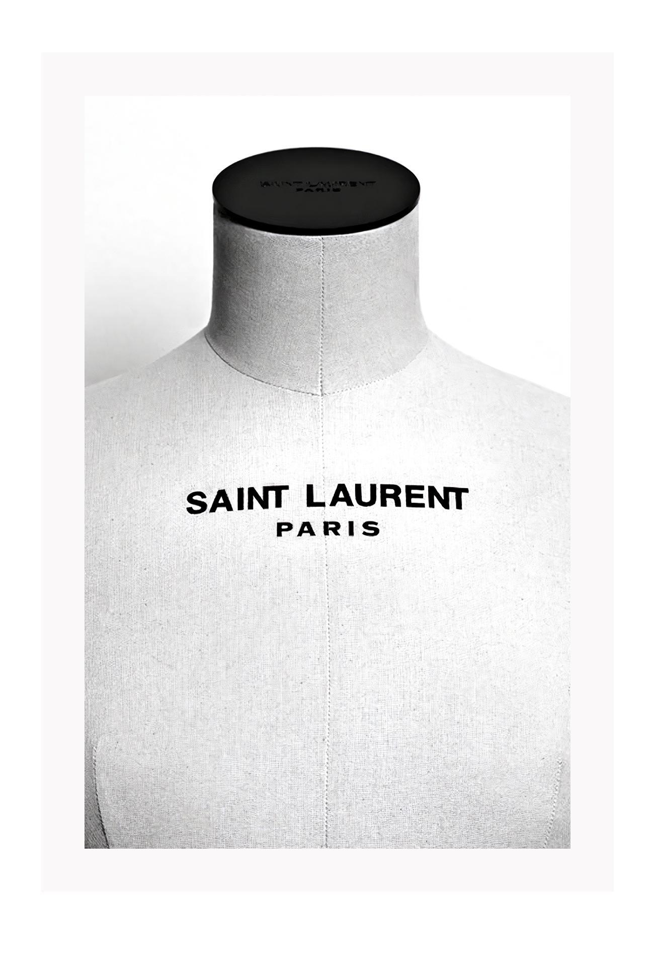 Black and white fashion print YSL Yves Saint Laurent mannequin dress form