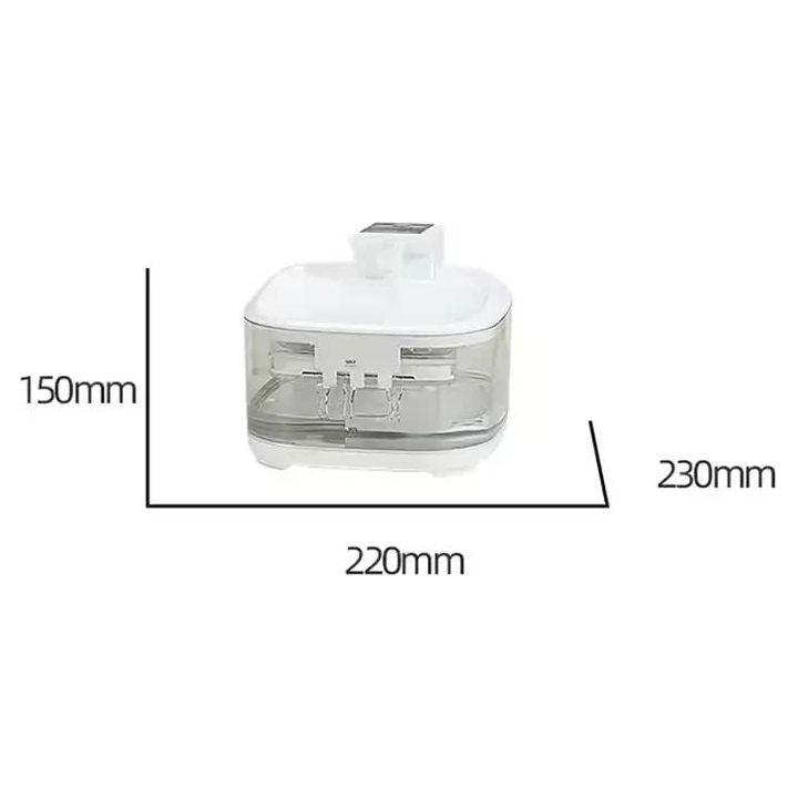 White 4.5L Rechargeable Pet Water Fountain for Cats & Dogs - Automatic Circulating Water Dispenser with Large Capacity