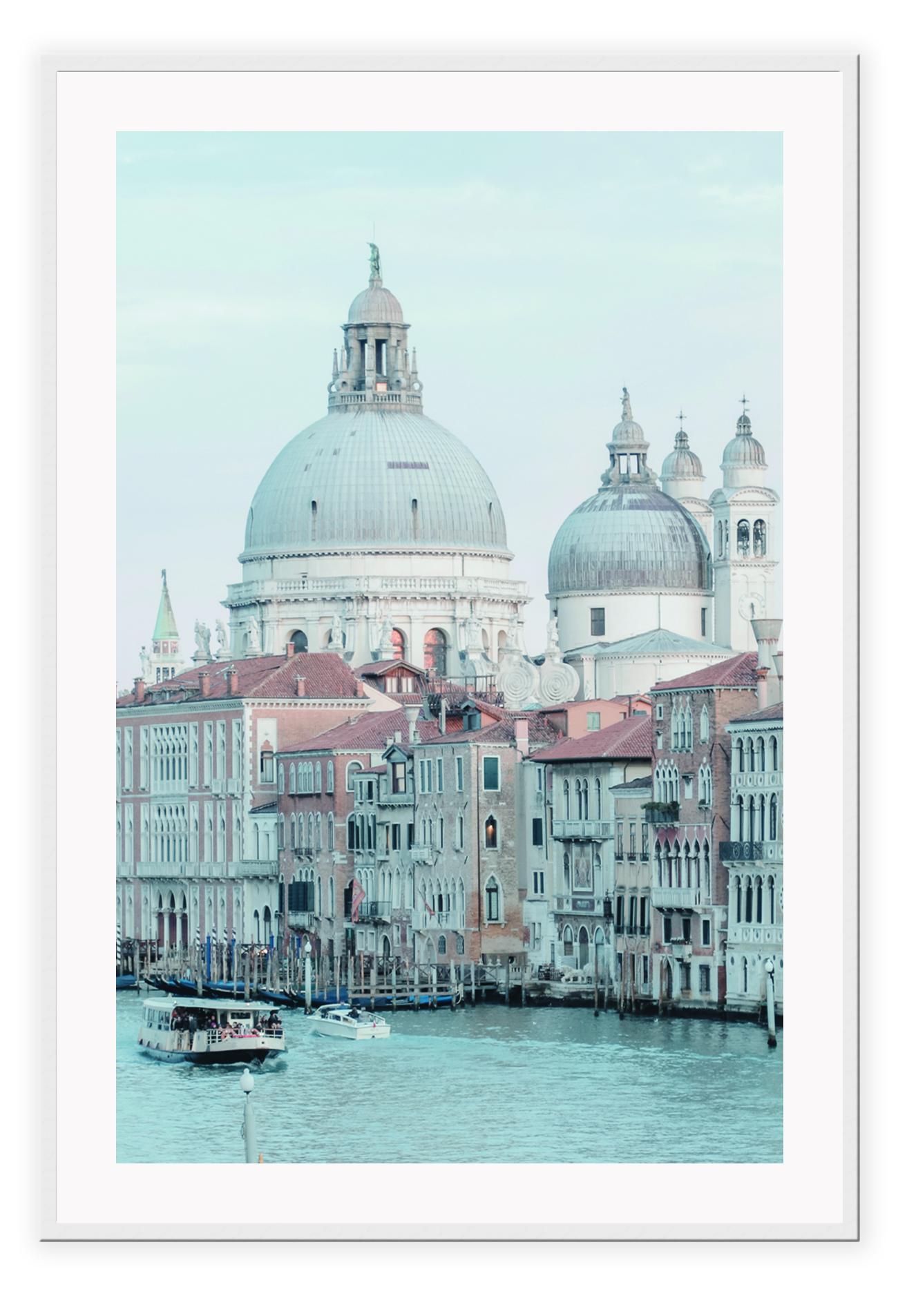 Architecture europe blue water boats pastel tones