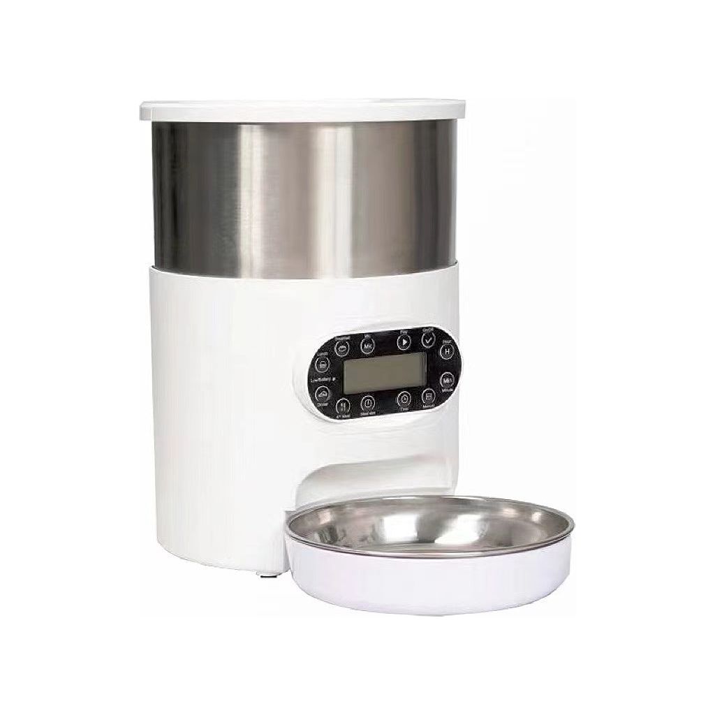 YES4PETS Electric Automatic Pet Dog Cat Rabbit Feeder Stainless Steel 3L Dispenser