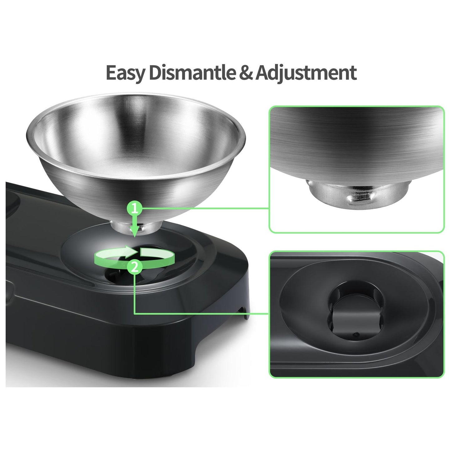 YES4PETS Stainless Steel Pet Bowl Water Bowls Portable Anti Slip Skid Feeder Dog Rabbit Cat