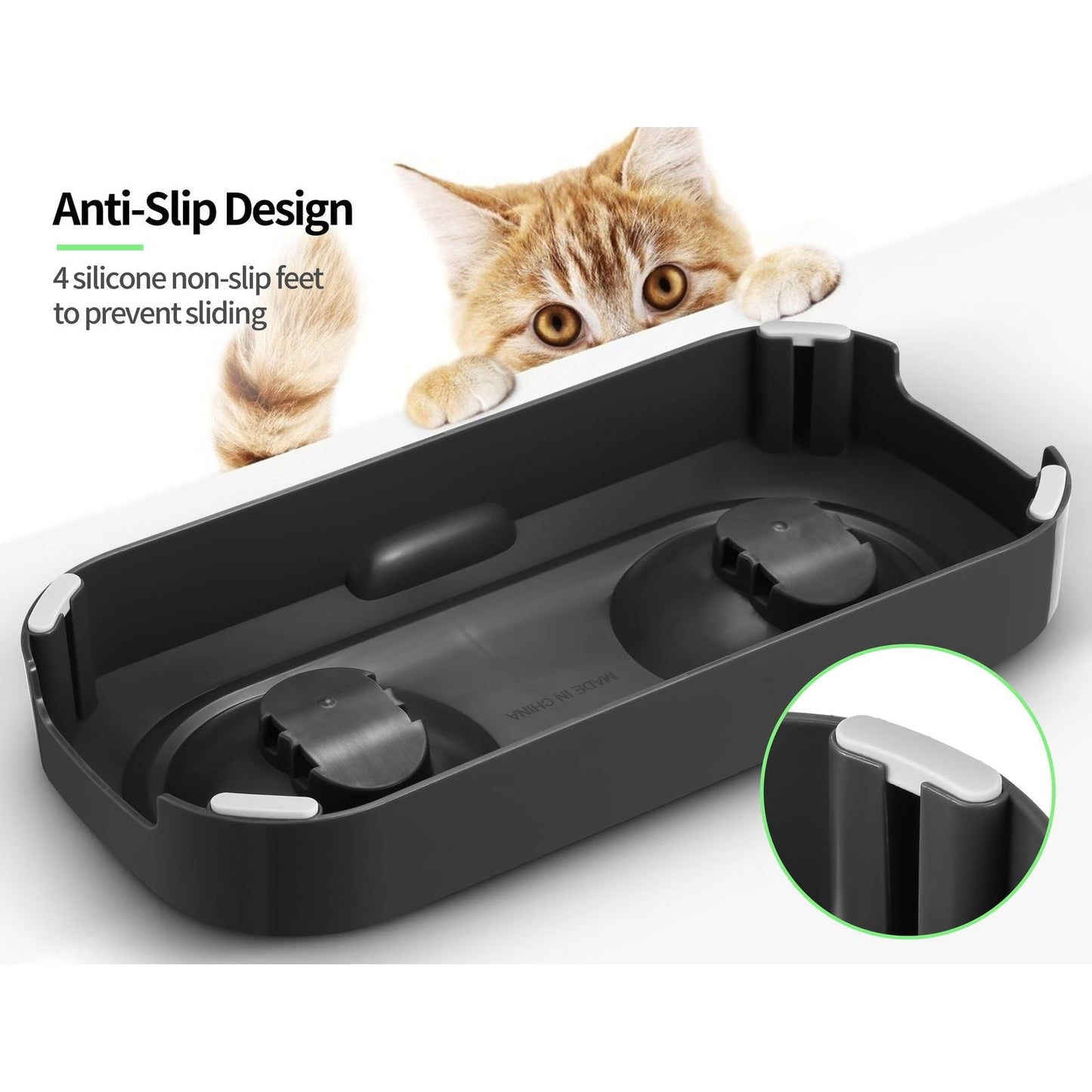 YES4PETS Stainless Steel Pet Bowl Water Bowls Portable Anti Slip Skid Feeder Dog Rabbit Cat