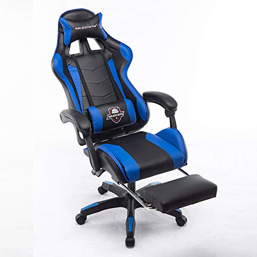 Mason Taylor Gaming Office Chair Home Computer Chairs Racing PVC Leather Seat Blue