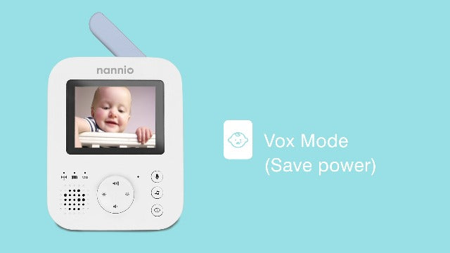 nannio Hero2 Video Baby Monitor with Camera and Audio, Two-Way Talk, Auto Night Vision, Travel Camera, 5 Lullabies, 1000ft Range, 10hrs Battery Life, Baby Gifts, 2 Years Warranty (AU Plug)