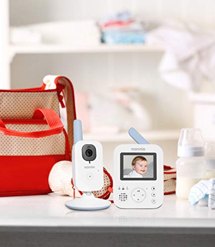 nannio Hero2 Video Baby Monitor with Camera and Audio, Two-Way Talk, Auto Night Vision, Travel Camera, 5 Lullabies, 1000ft Range, 10hrs Battery Life, Baby Gifts, 2 Years Warranty (AU Plug)