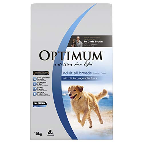 OPTIMUM Adult Chicken Vegetables & Rice Dry Dog Food 15kg, One Size