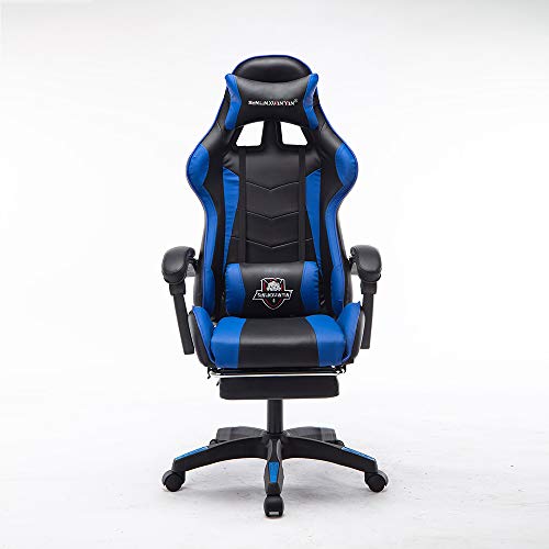 Mason Taylor Gaming Office Chair Home Computer Chairs Racing PVC Leather Seat Blue