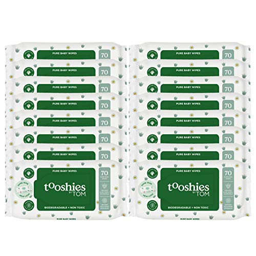 tooshies Aloe Vera and Chamomile Pure Baby Wipes, Pack of 1120, 16x70 packs