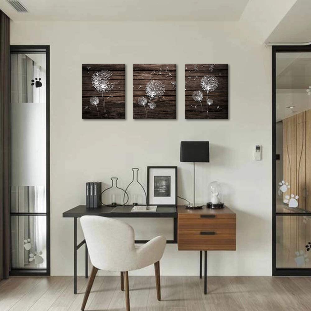 Family Wall Decor For Living Room Canvas Wall Art For Bedroom Modern Wall Decorations For Kitchen Abstract Art Bathroom Wall Paintings Dandelion Flowers Wall Pictures Artwork Home Decoration 3 Piece
