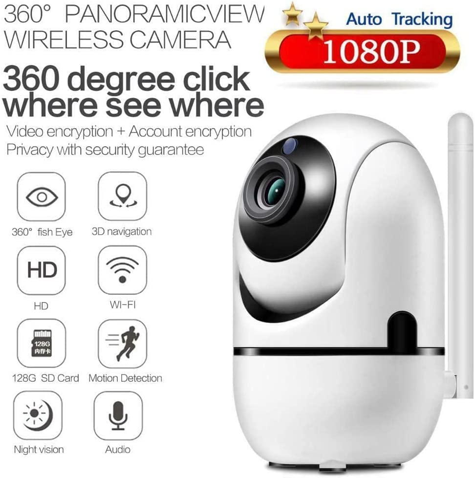 Baby Monitor Video and Audio Night Vision Motion Detector Wireless Security Camera 1080P HD