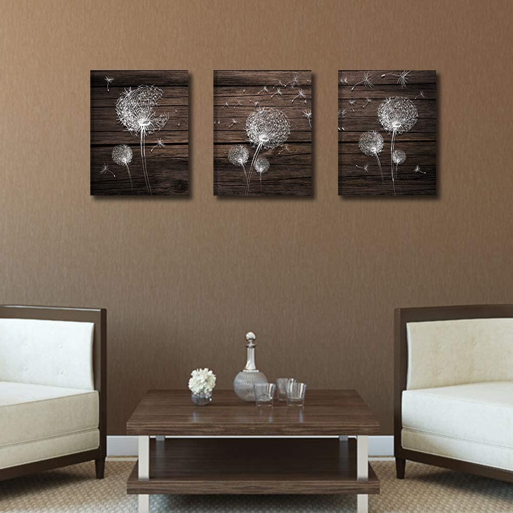 Family Wall Decor For Living Room Canvas Wall Art For Bedroom Modern Wall Decorations For Kitchen Abstract Art Bathroom Wall Paintings Dandelion Flowers Wall Pictures Artwork Home Decoration 3 Piece