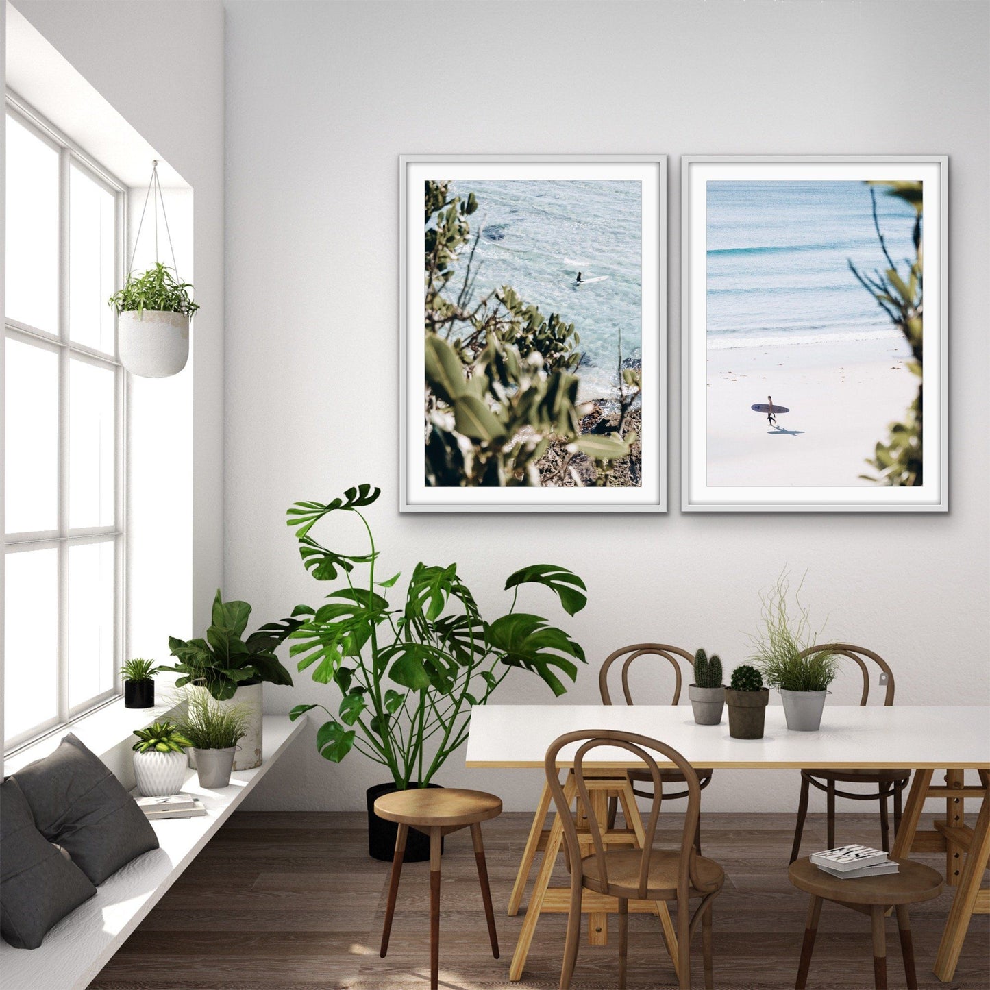 Byron Bay Surf - Two Piece Coastal Byron Bay Surfer Print Set