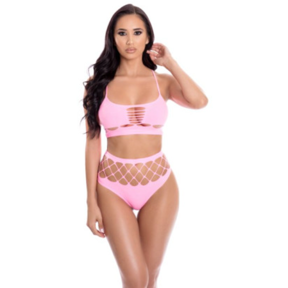 Neon Dreams 2 Pc Bra Set Pink