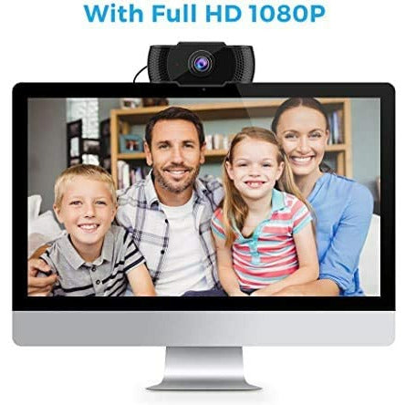 Webcam HD 1080p with Microphone and compatiable with PC Laptop for Recording, Calling, Conferencing, Gaming