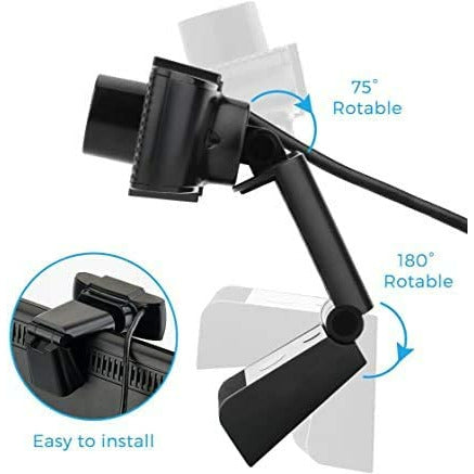 Webcam HD 1080p with Microphone and compatiable with PC Laptop for Recording, Calling, Conferencing, Gaming
