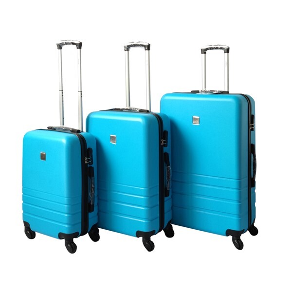 ABS Luggage Suitcase Set 3 Code Lock Travel Carry Bag Trolley Aqua 50/60/70