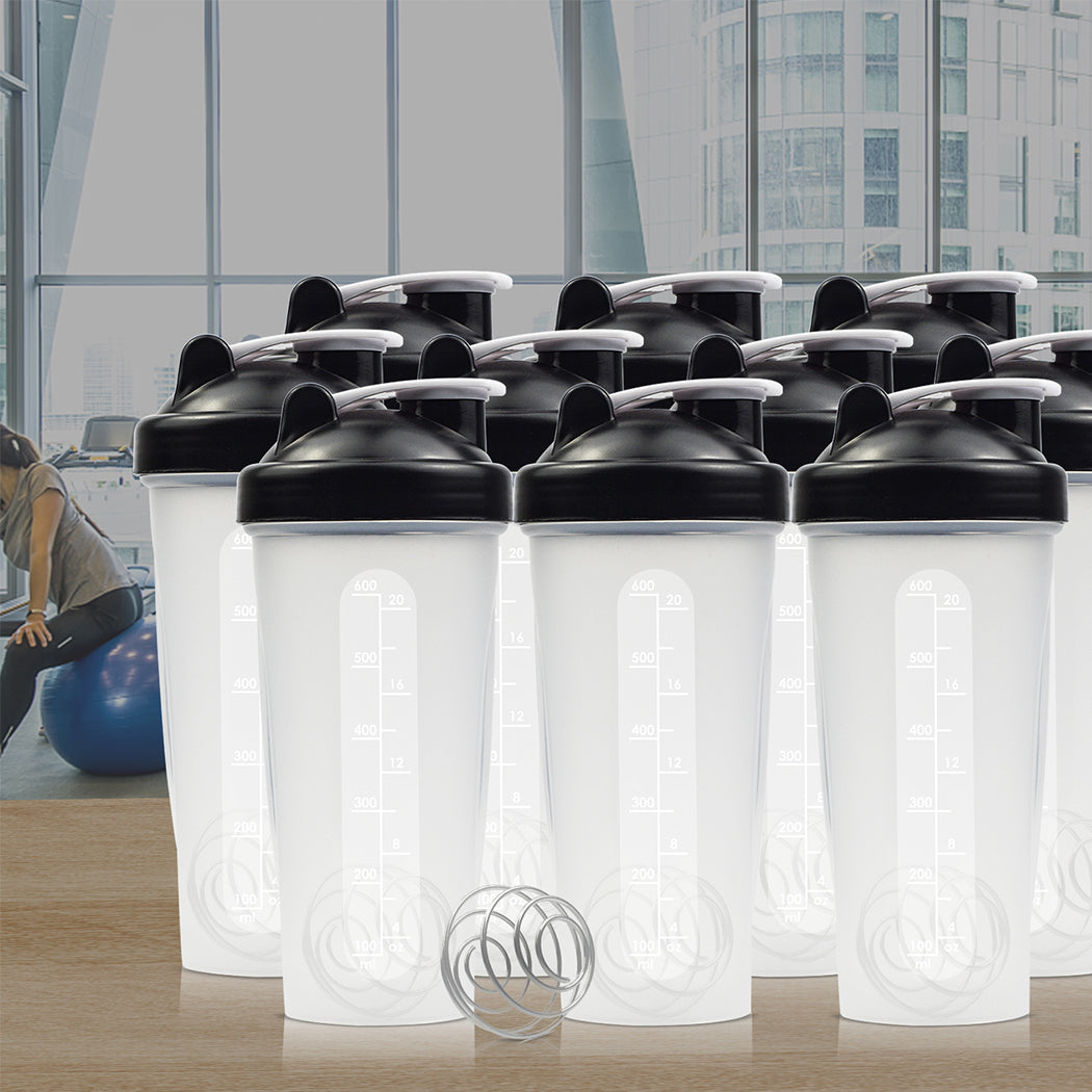 10x 700ml GYM Protein Supplement Drink Blender Mixer Shaker Shake Ball Bottle