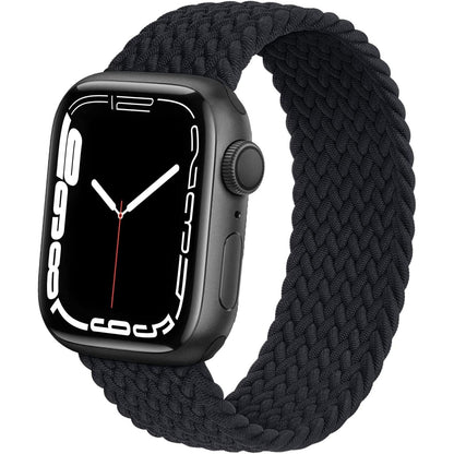 Lace Braided Solo Loop Compatible with Apple Watch Band 38 40 41 42Mm 44 45 46 49Mm for Men Women, Stretchy Nylon Elastic Sport Wristband for Iwatch Series Ultra1/2 SE 1/2 10 9 8 7 6 5 4 3 2 1