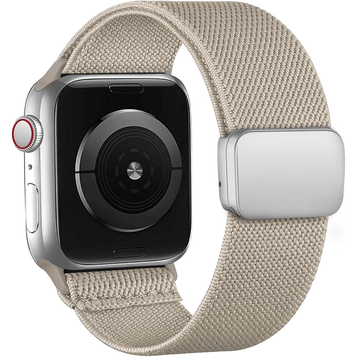 Magnetic Stretchy for Apple Watch Band 46Mm 42Mm 45Mm 44Mm 40Mm 49Mm 41Mm 38Mm Women Men,Nylon Sport Loop Elastic Adjustable Strap for Apple Watch Se/2Nd/Iwatch Ultra/Ultra 2 Series 10/9/8/7/6/5/4/3/2/1