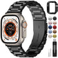 Compatible for Apple Watch Band 45Mm 44Mm 42Mm, Stainless Steel Iwatch Band with Case for Apple Watch Series 9 8 7 6 5 4 3 2 1 & Iwatch SE and SE 2, 42Mm 44Mm 45Mm Black