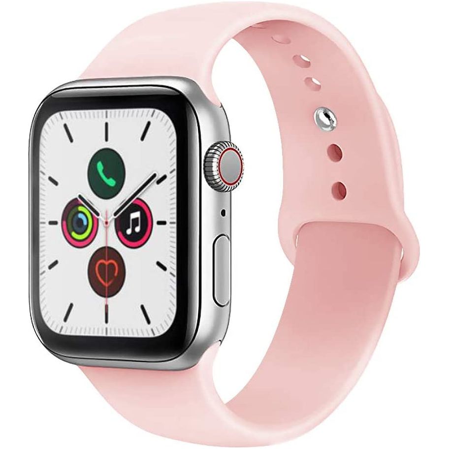 For Apple Watch Band 38Mm 40Mm 41Mm 42Mm 44Mm 45Mm 46Mm 49Mm Soft Silicone Sport Strap Compatible for Apple Iwatch Ultra 2 Ultra Series 10/9/8/7/6/5/4/3/2/SE 2/Se(White,38/40/41/42Mm(Series 10)-S/M)