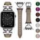 Compatible with Apple Watch Band 42Mm 41Mm 40Mm 38Mm 46Mm 45Mm 44Mm 49Mm Leather Ladies for Iwatch Series 10 SE 9 8 7 6 5 4 3 2 1 with Metal Buckle Women