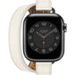 Compatible for Apple Watch Band 49Mm 46Mm 45Mm 44Mm 42Mm 41Mm 40Mm 38Mm Women, Genuine Leather Double Tour Designed Slim Apple Watch Strap for Iwatch Ultra 2/1 Series 10 9 8 7 6 5 4 3 2 1 SE
