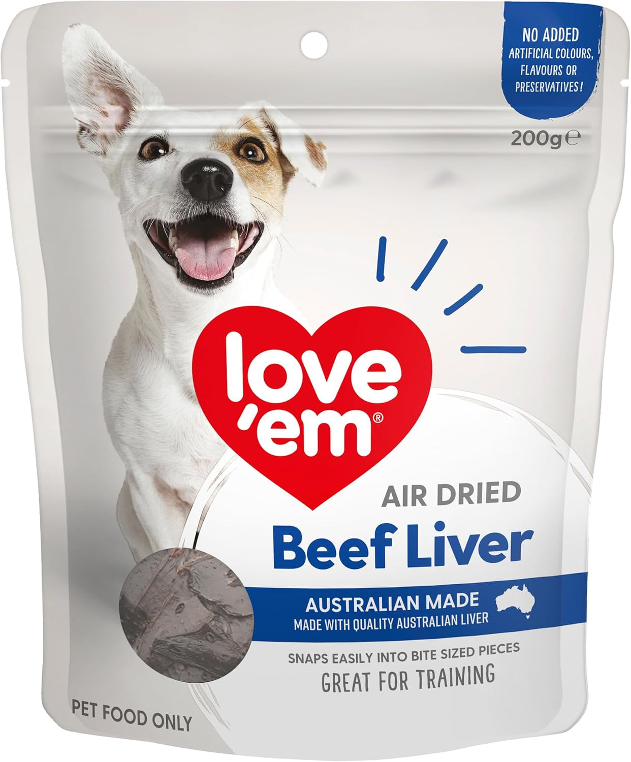 Love'Em Dog Treats Beef Liver 800G (200G X4)