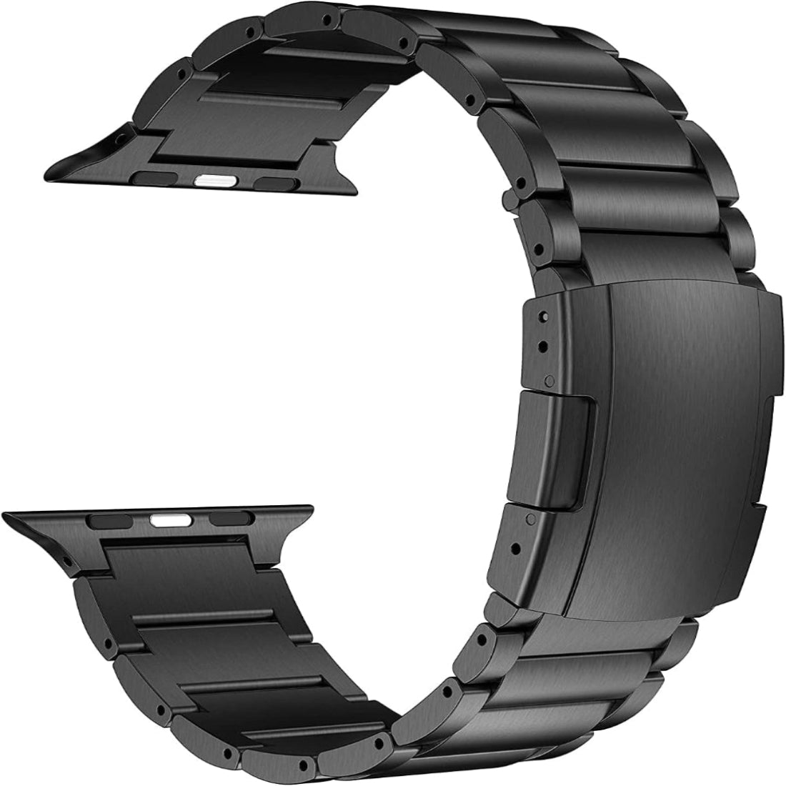 Titanium Wristband,Metal Strap with Tortoise Buckle,Compatible with Apple Watch Series 10/9/Ultra 2/SE/8/7[2024] (46Mm/45Mm/44/49Mm,Black)