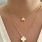 White Pearl Necklace in Gold