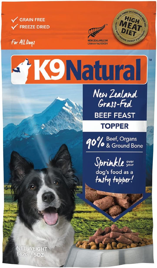 Grain-Free Freeze Dried Dog Food Topper or Meal Mixer (Beef)