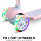 Scooter for Kids Kick Scooter for Toddler Girls Boys Scooter Kids 3 Wheel Scooter with Adjustable Height and Light-Up Wheels Scooter for Children Ages 3-12