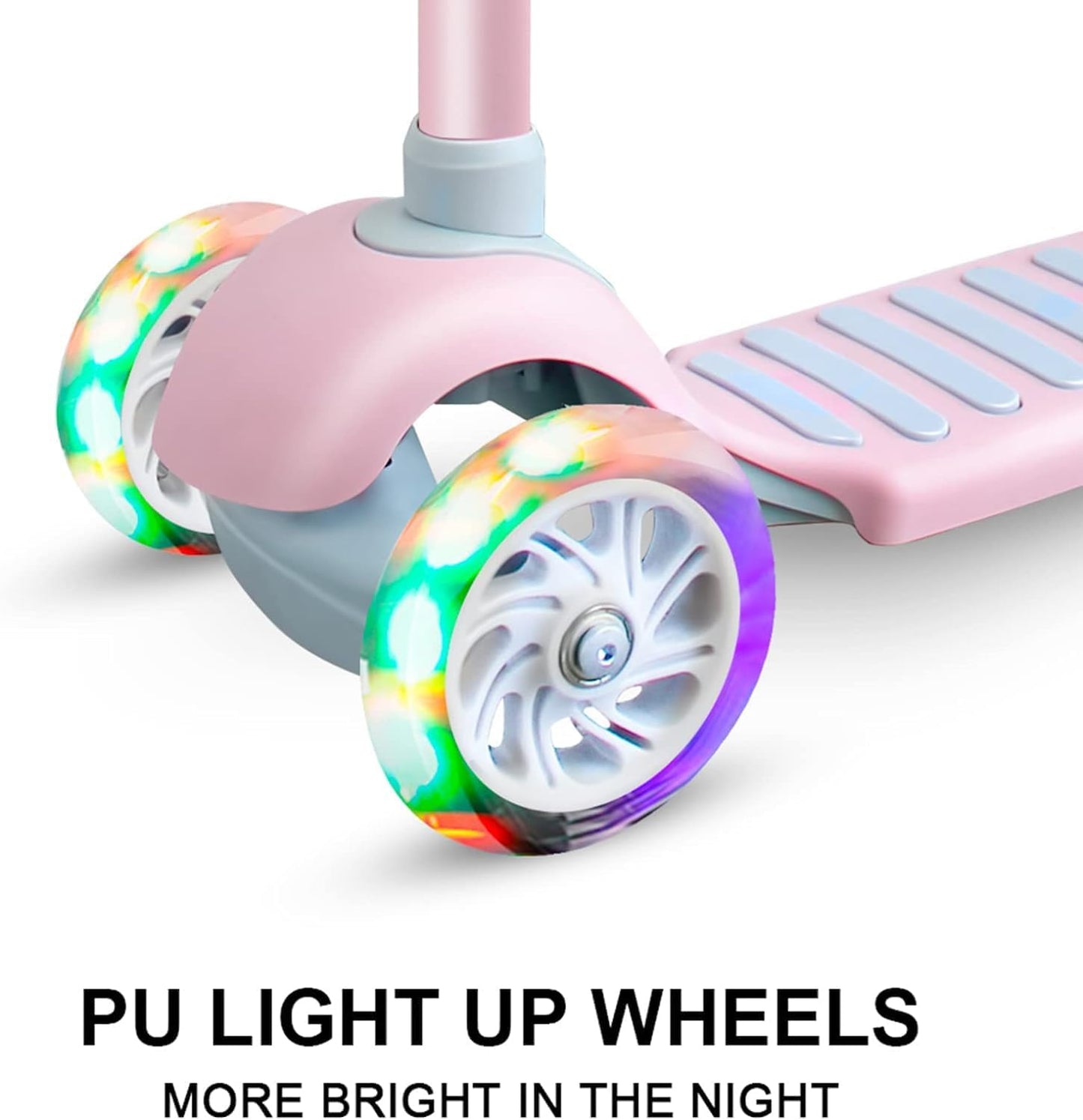Scooter for Kids Kick Scooter for Toddler Girls Boys Scooter Kids 3 Wheel Scooter with Adjustable Height and Light-Up Wheels Scooter for Children Ages 3-12
