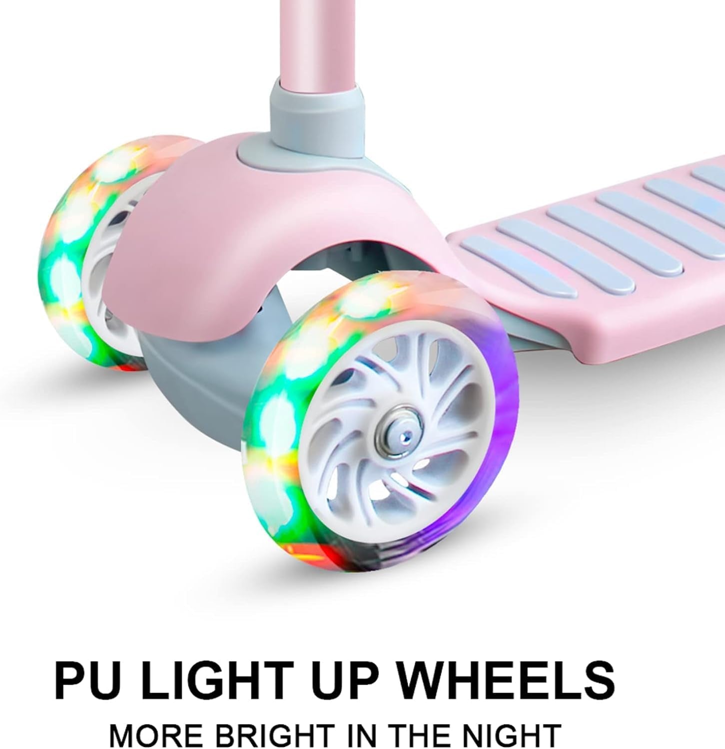 Scooter for Kids Kick Scooter for Toddler Girls Boys Scooter Kids 3 Wheel Scooter with Adjustable Height and Light-Up Wheels Scooter for Children Ages 3-12