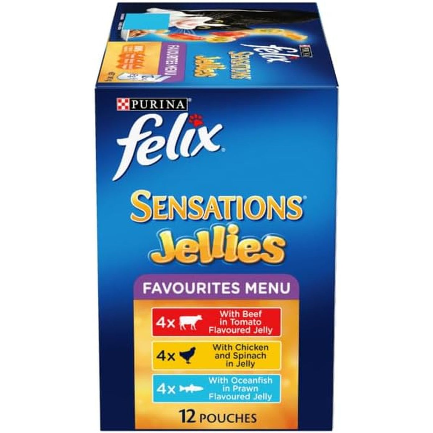 Sensations Adult Wet Cat Food Favourites Menu Jellies 60X85G