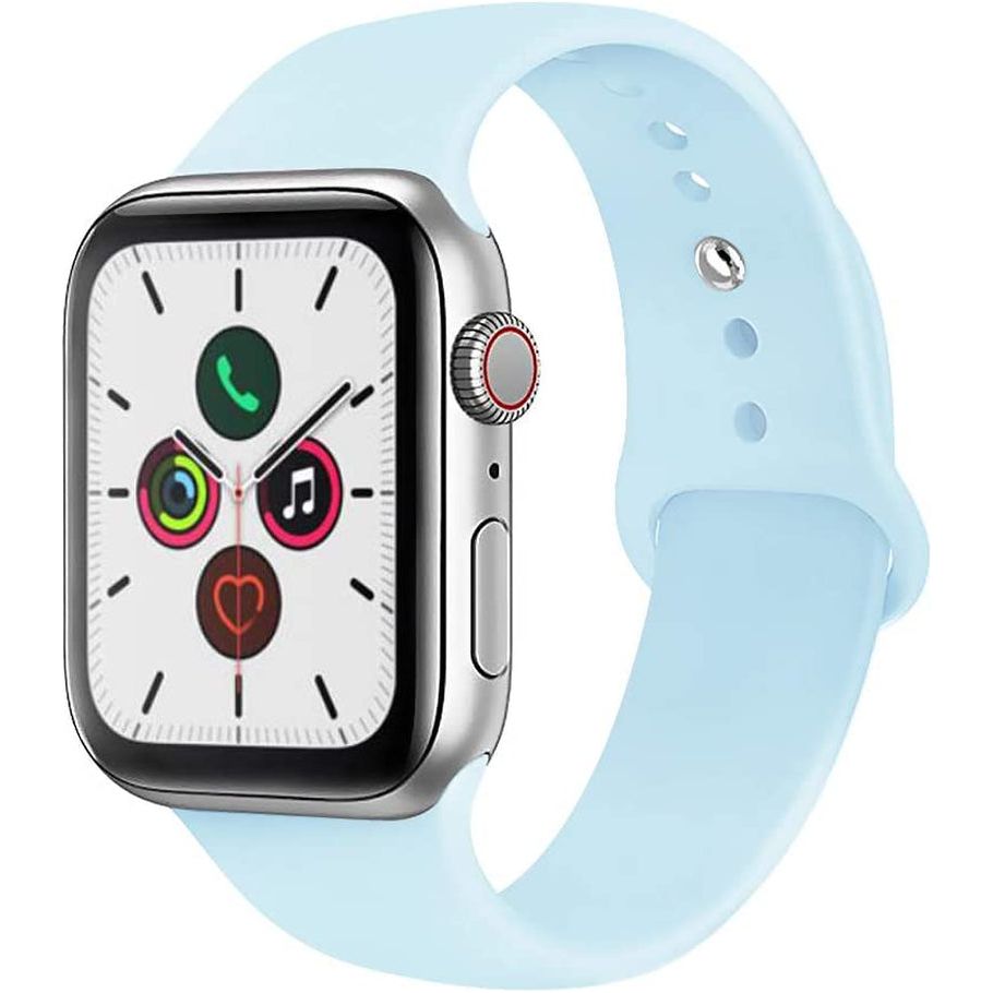 For Apple Watch Band 38Mm 40Mm 41Mm 42Mm 44Mm 45Mm 46Mm 49Mm Soft Silicone Sport Strap Compatible for Apple Iwatch Ultra 2 Ultra Series 10/9/8/7/6/5/4/3/2/SE 2/Se(White,38/40/41/42Mm(Series 10)-S/M)