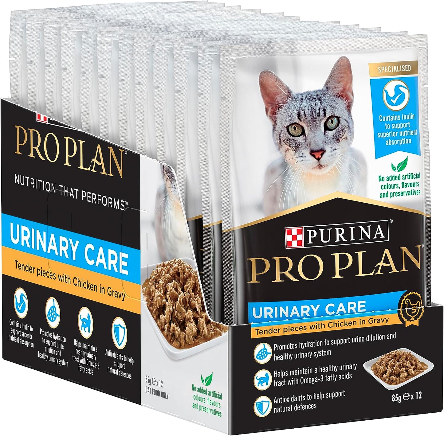 PRO PLAN Adult Wet Cat Food Urinary Care Chicken in Gravy 12X85G
