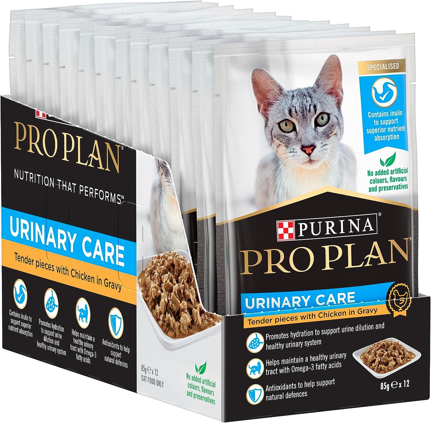 PRO PLAN Adult Wet Cat Food Urinary Care Chicken in Gravy 12X85G