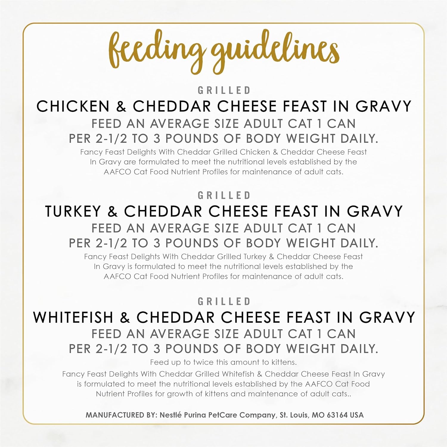 FANCY FEAST Delights with Cheddar Adult Wet Cat Food Grilled Collection 24X85G