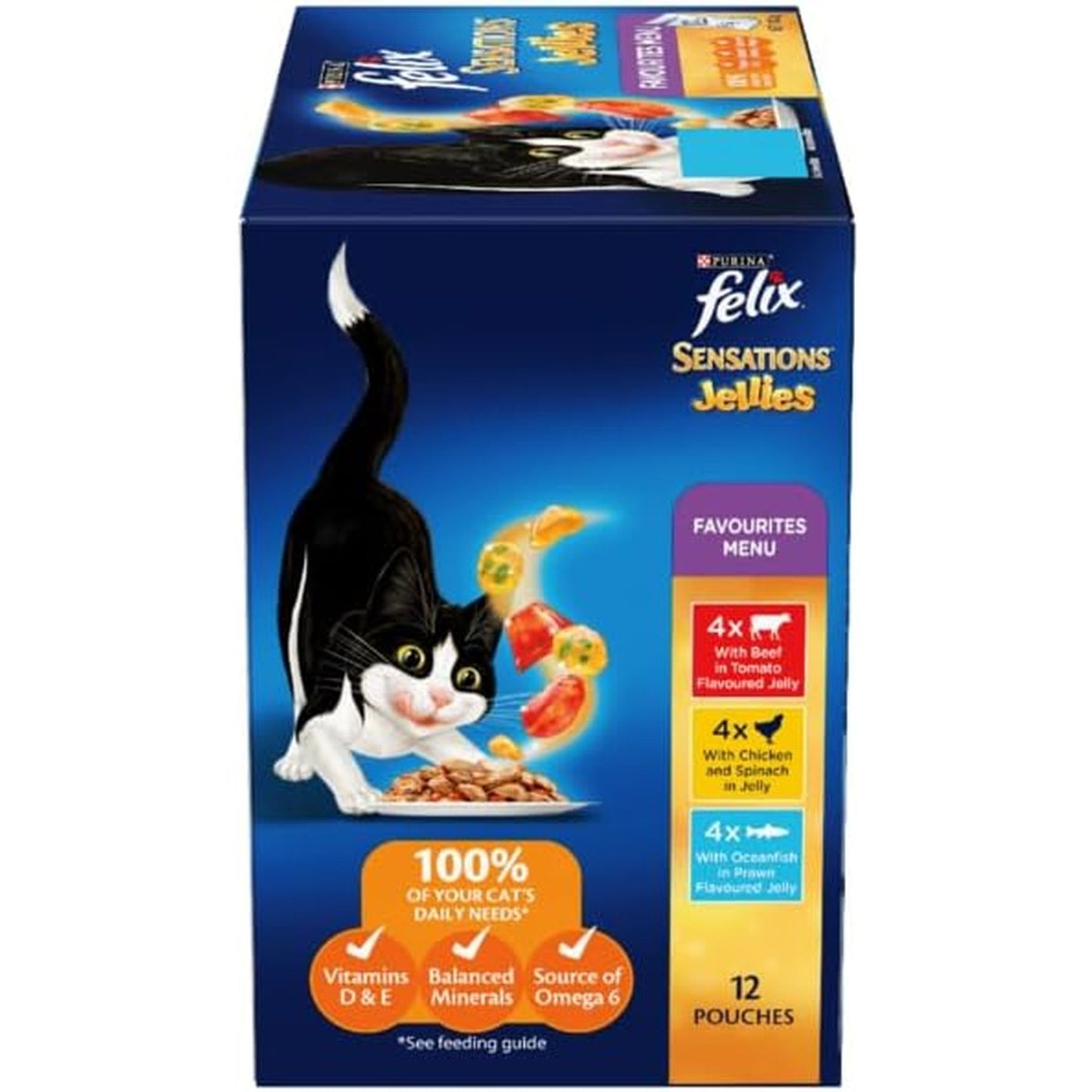 Sensations Adult Wet Cat Food Favourites Menu Jellies 60X85G