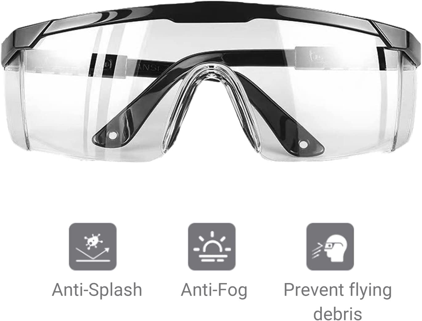 Safety Goggles Protective Eyewear Goggles, anti Droplet Debris Googles for Work Lab