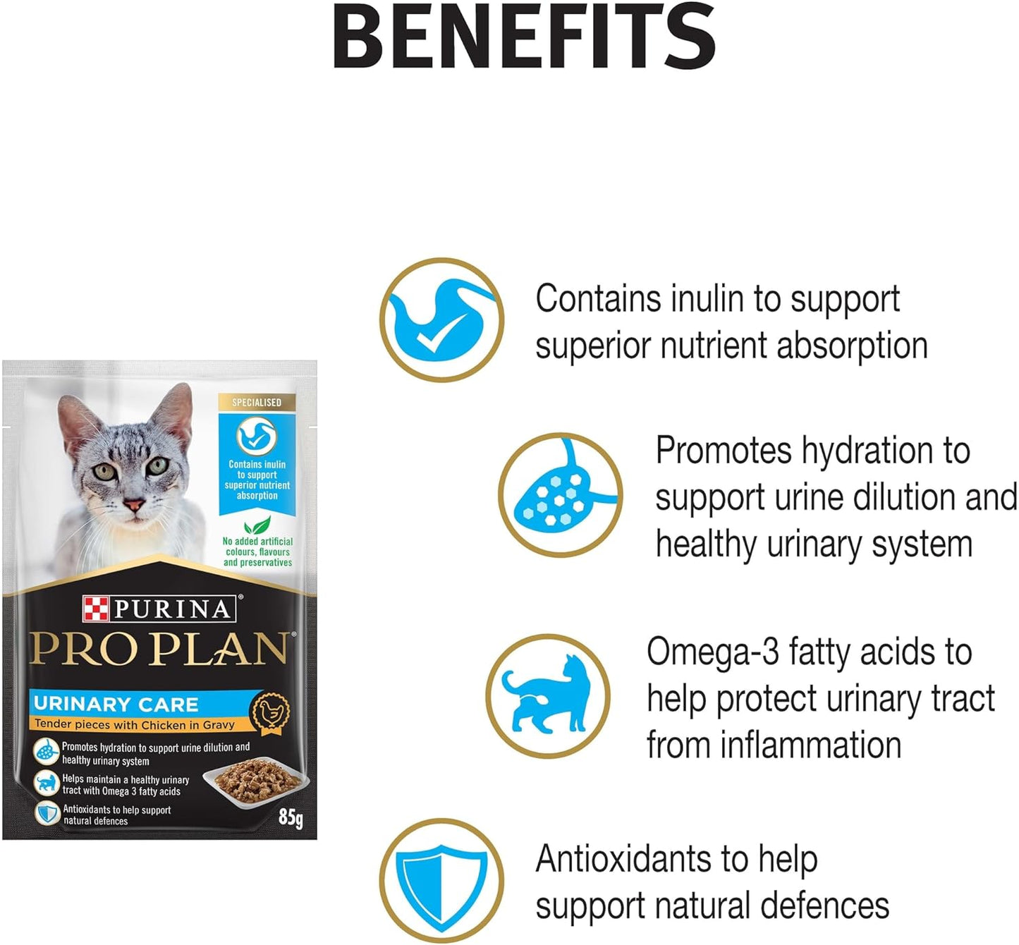 PRO PLAN Adult Wet Cat Food Urinary Care Chicken in Gravy 12X85G