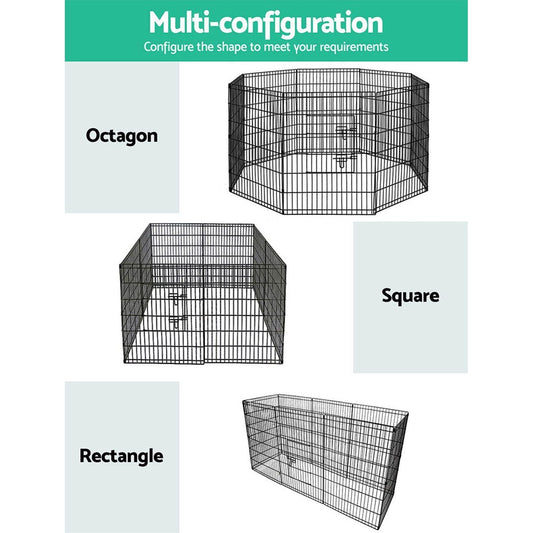 30" 8 Panel Pet Dog Playpen Puppy Exercise Cage Enclosure Fence Play Pen