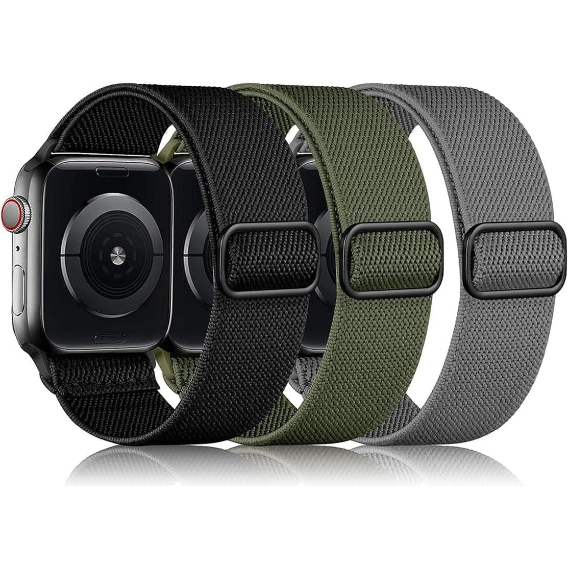 Stretchy Nylon Bands Compatible with Apple Watch Band 38Mm 40Mm 41Mm 42Mm for Women Men, Adjustable Breathable Elastic Sport Strap Solo Loop for Apple Watch SE Iwatch Series 10 9 8 7 6 5 4 3 2