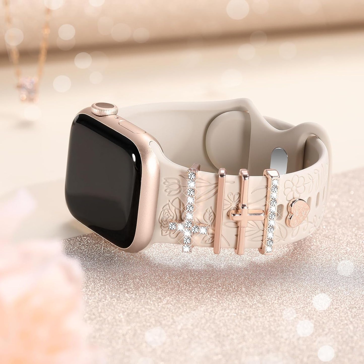 Soft Silicone including 5 Charms!