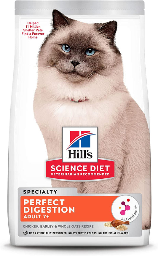 HILLS CAT ADULT 7+ PERFECT DIGESTION ADULT 2.72KG