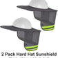 Hard Hat Sunshield - Upgrade Full Brim Neck Sunshade Cover with Reflective Strip for Hardhats