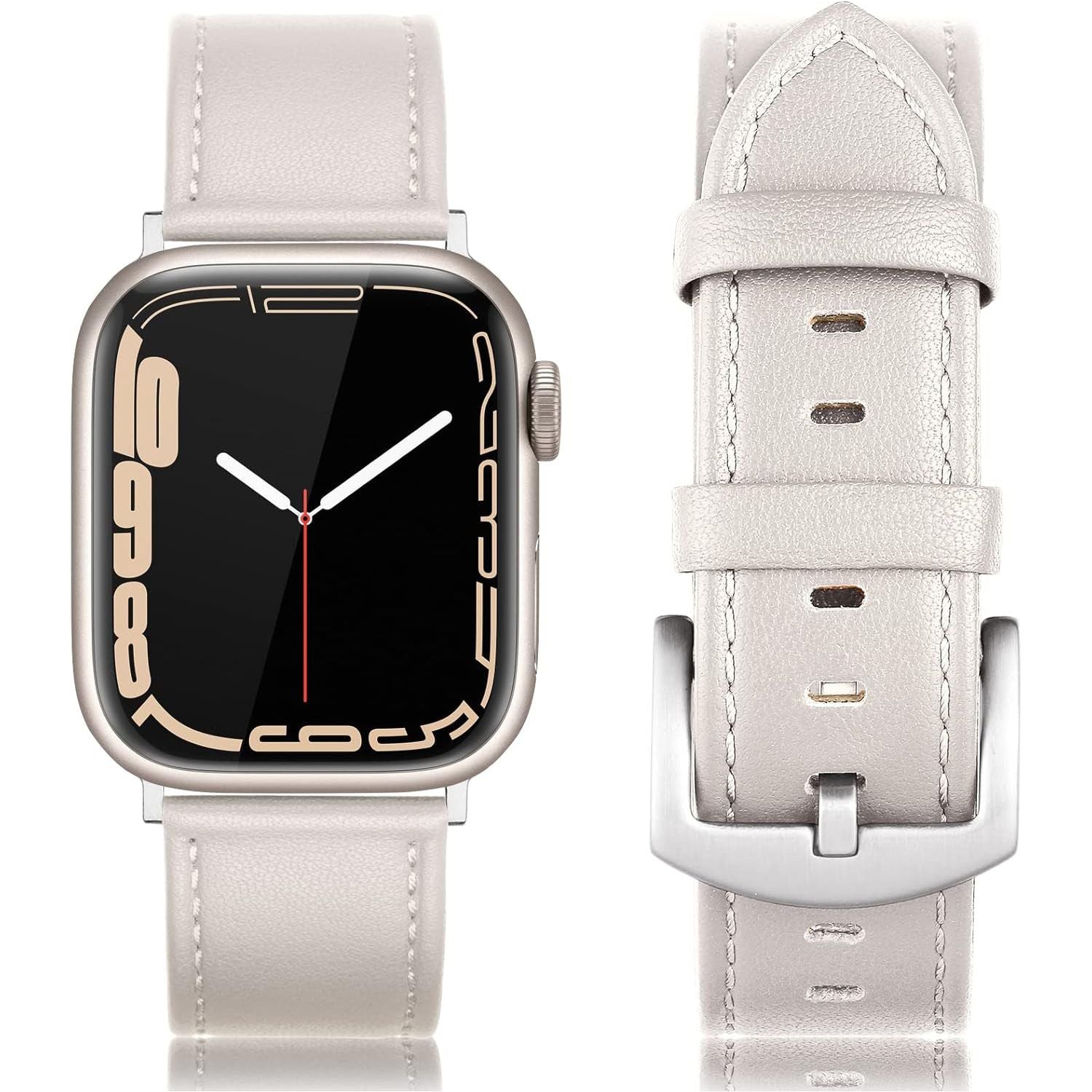 Leather Bands Compatible with Apple Watch 42Mm 44Mm 45Mm Band Men Women,Vintage Genuine Leather Wristband Replacement Band Compatible for Apple Iwatch Series 8 7 6 5 4 3 2 1 SE Sports Edition