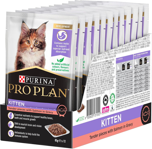 PRO PLAN Kitten Wet Cat Food Salmon in Jelly 12X85G